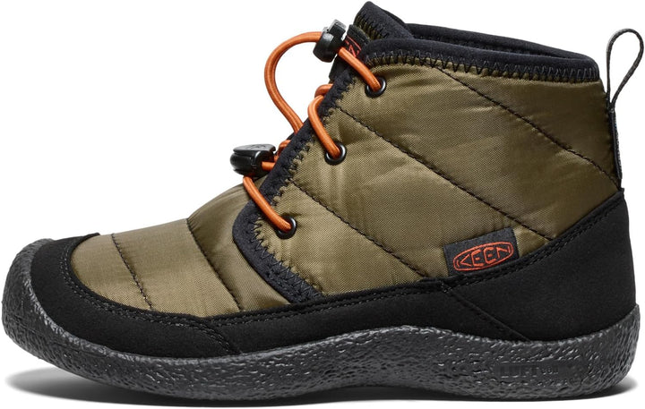 KEEN Unisex Kinder Howser 2 Waterproof Bottes Chukka, 24 EU Dark Olive Gold Flame