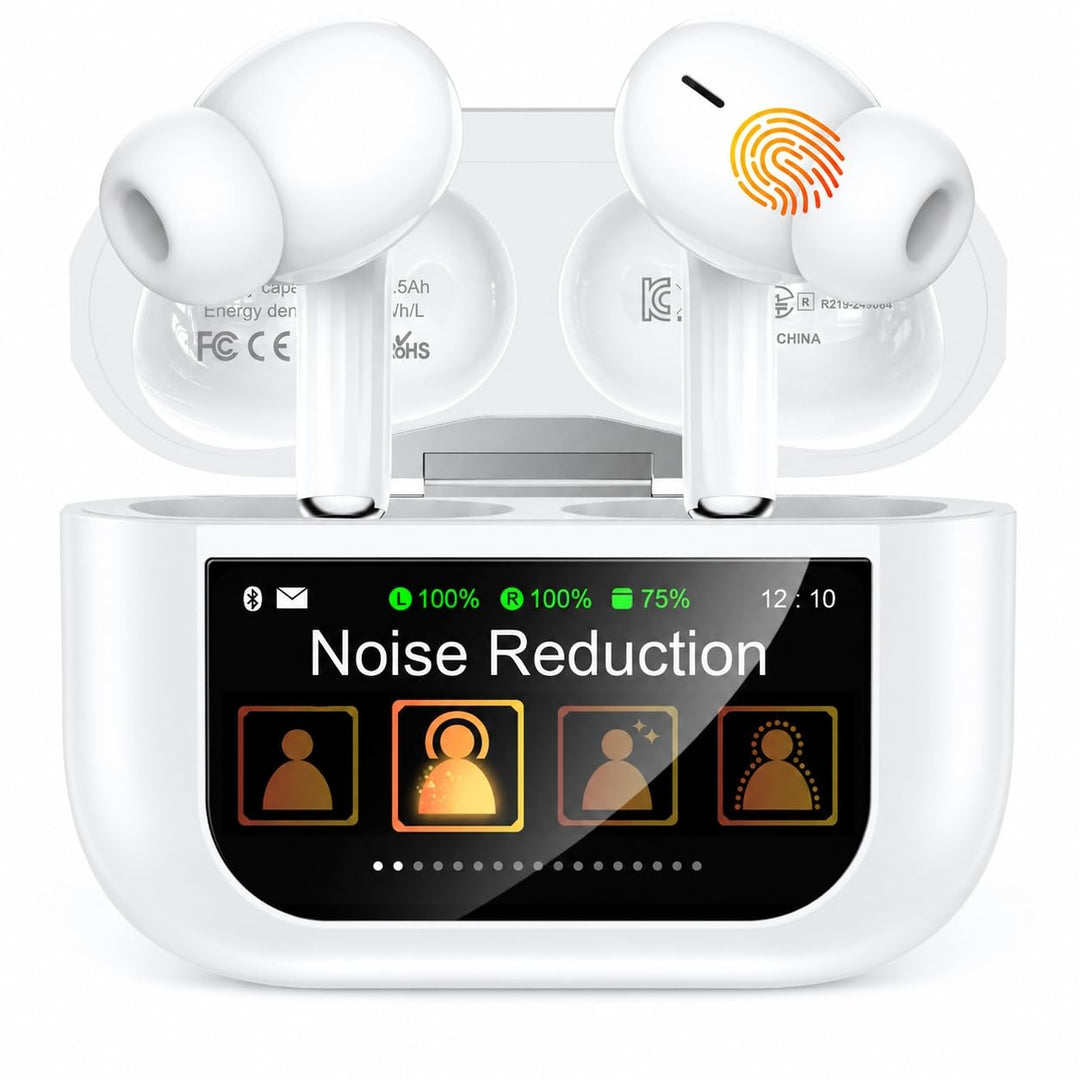 ZZU Kopfhörer Kabellose Bluetooth mit Smart Touchscreen, 48 Std. Laufzeit, Bluetooth 5.4 In-Ear Ohrh