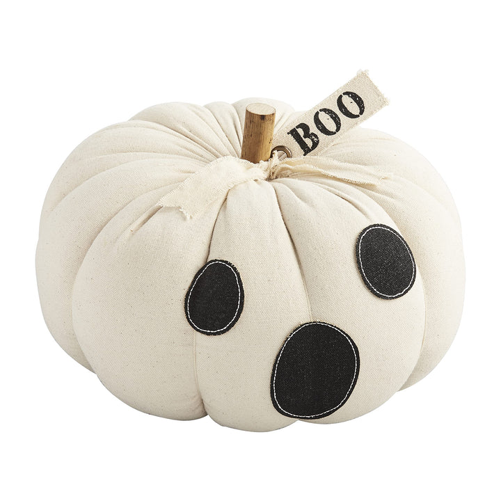 Mud Pie Halloween Jack-O-Lantern Sitter White Ghost, Weiss, 7 1/2" x 7 3/4" Dia
