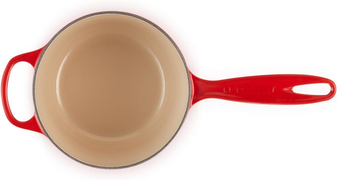 Le Creuset Signature Stielkasserolle aus Gusseisen, Rund, Ø 16 cm, 1,2 l, Für alle Herdarten inkl. I