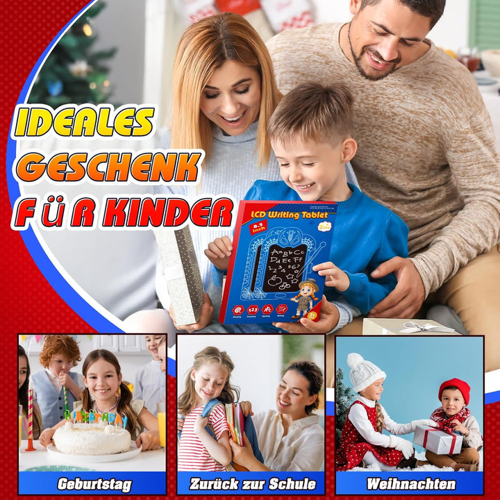 Braxel 2 Stück 8,5 Zoll LCD Schreibtafel Kinder Spielzeug Ab 2 3 4 5 6 Jahre Junge, Kinderspielzeug