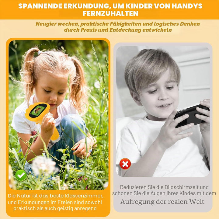 Handheld Mikroskop für Kinder, 1000x Zoom Mini-Mikroskopkamera für Kinder, digitalermikroskop 2,0" I