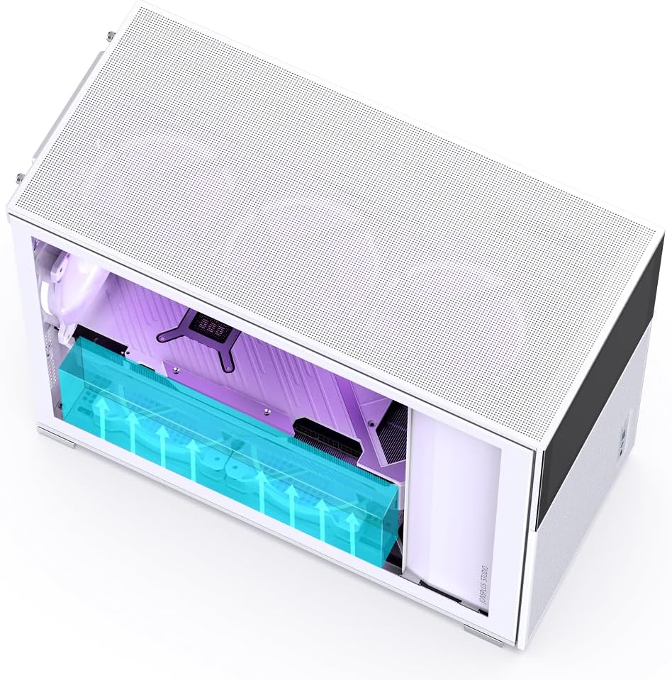 Jonsbo D31 Screen mATX Gehäuse, Tempered Glass - weiss