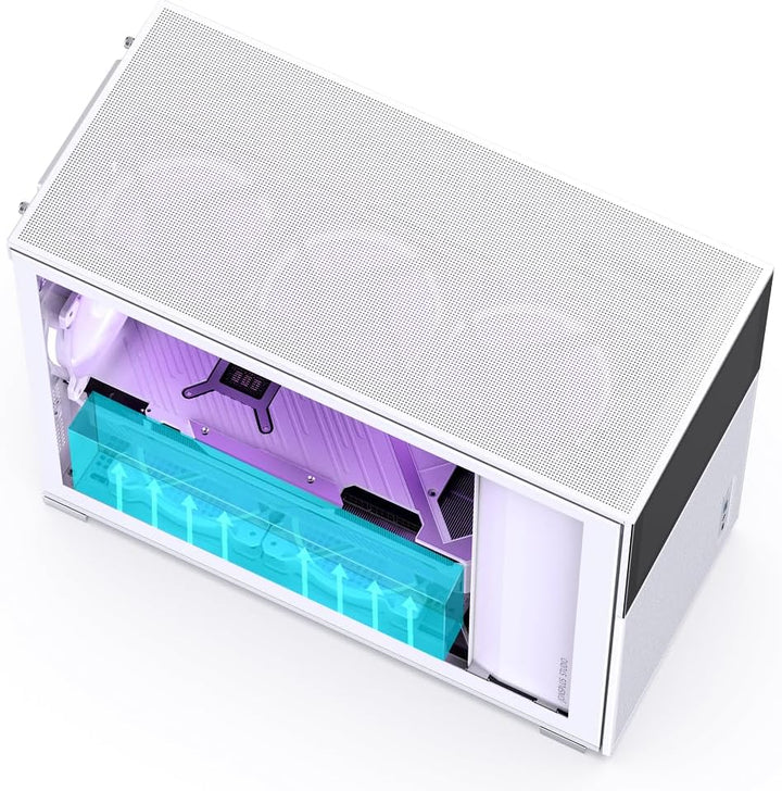 Jonsbo D31 Screen mATX Gehäuse, Tempered Glass - weiss