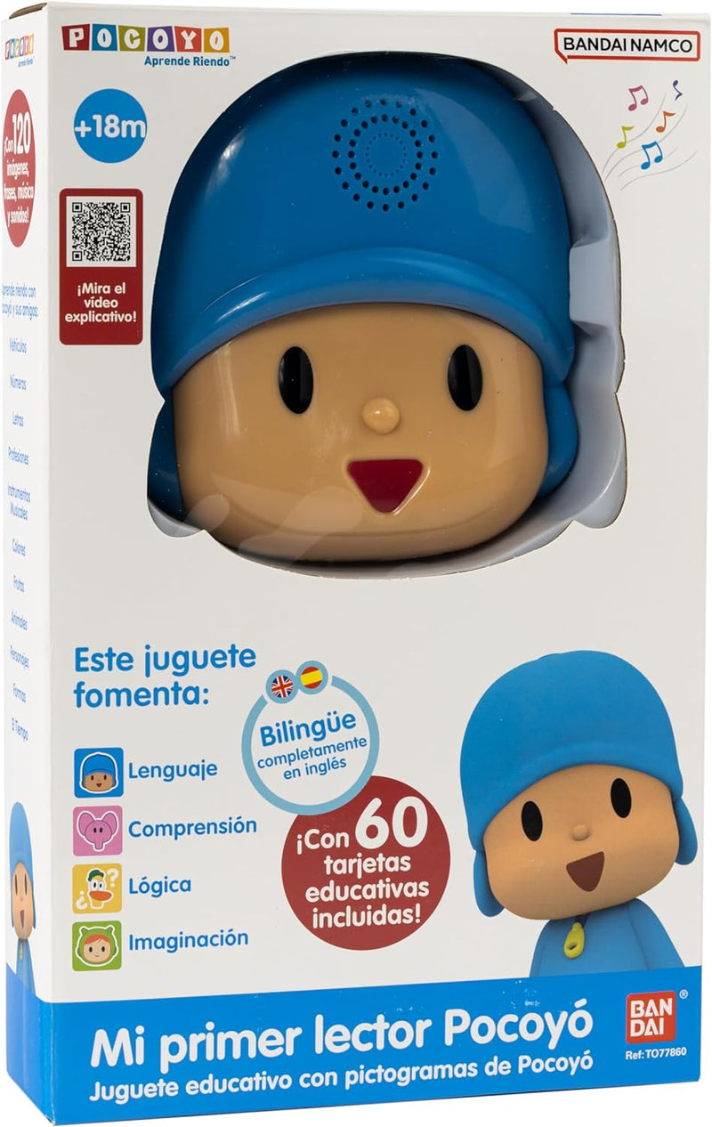 Bandai - Mein erster Leser Pocoyo Spielzeug, Piktogramm-Leser Erste Worte zweisprachig TO77860