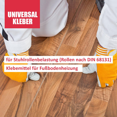 Bodenkleber 1kg - Universalkleber Teppich, PVC, CV, Linoleum, Kork, Vinylboden kleben, Parkett Klebe