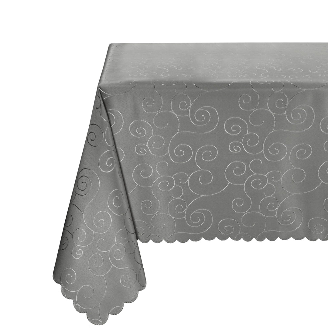BEAUTEX Tischdecke Damast Ornamente - Bügelfreies Tischtuch - Fleckabweisende, Pflegeleichte Tischwä