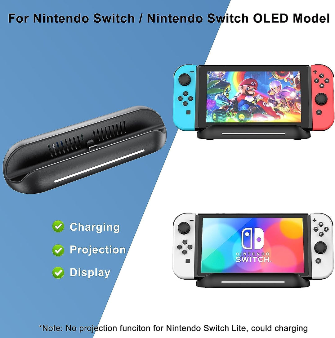 GKEAPZA 5-in-1 TV-Dock Station kompatibel mit Nintendo Switch/OLED – tragbarer HDMI-Dock mit USB 2.0