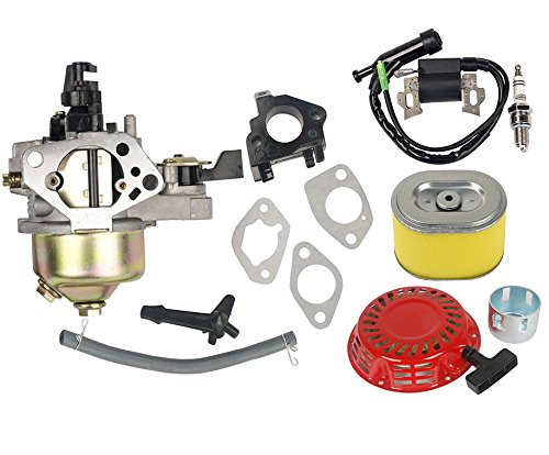 OxoxO 16100-ZF6-V01 Vergaser-Kit mit Luftfilter Zündspule Rückschlagstarter Compatible with Honda GX