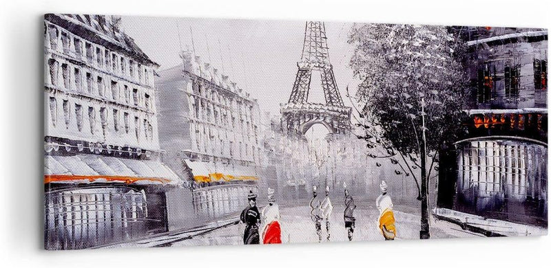 Bilder auf Leinwand 100x40cm Leinwandbild Architektur Paris Eiffle Frankreich Gross Wanddeko Bild Sc