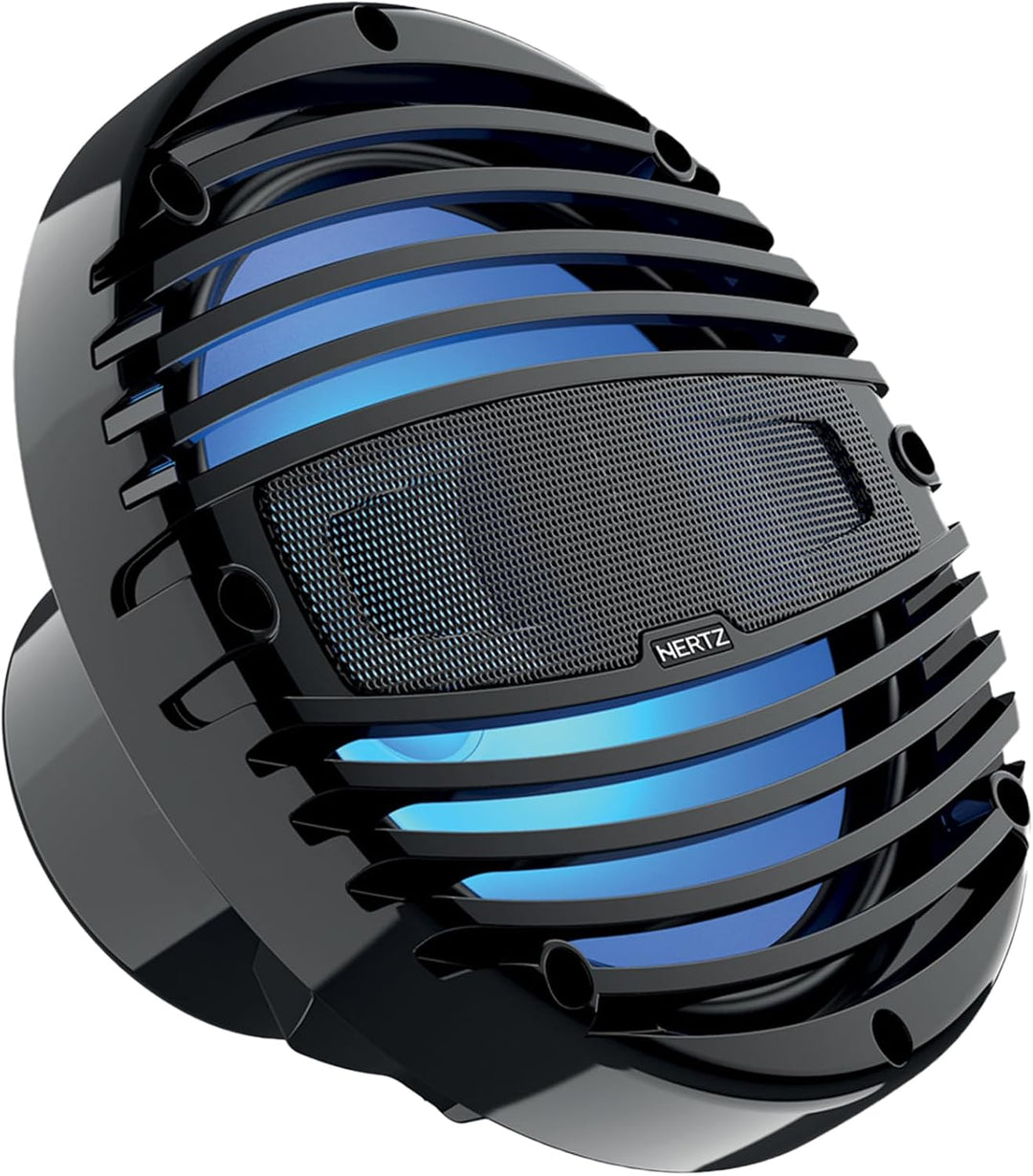 Hertz HMX 8-LD-TC | 20cm Hochleistungs Marine Koaxial Lautsprecher schwarz | RGB-LED