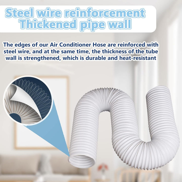 Abluftschlauch 150mm/130 mm, PVC Flexibel Abluftschlauch Klimagerat,Klimaanlage Schlauch HitzebestäN