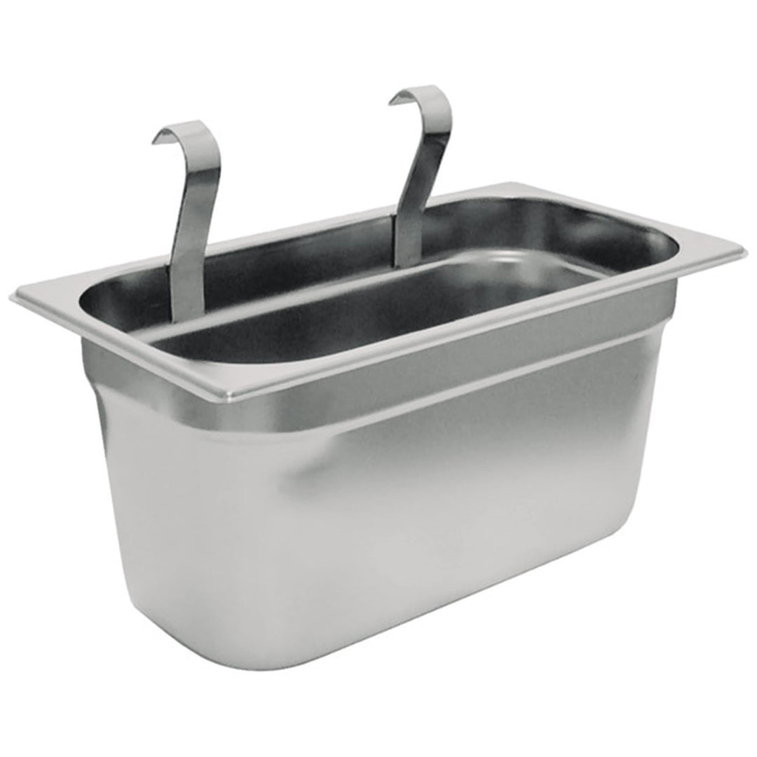 APS 11978 GN 1/3 Behälter aus rostfreiem Stahl mit 2 Haken, 32,5 x 17,5 x 15 cm