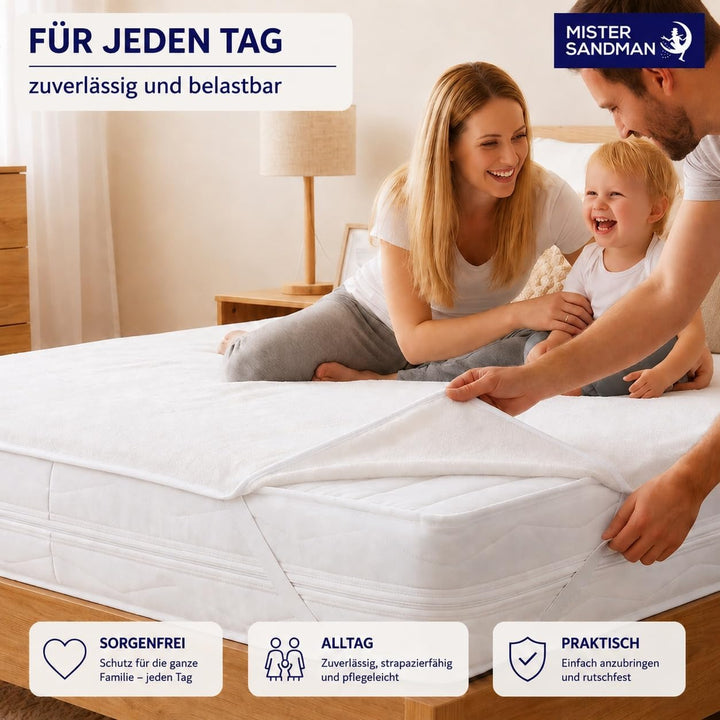 Mister Sandman Matratzenschoner 70x140 – wasserdichte Matratzenauflage – Inkontinenzunterlage – Masc