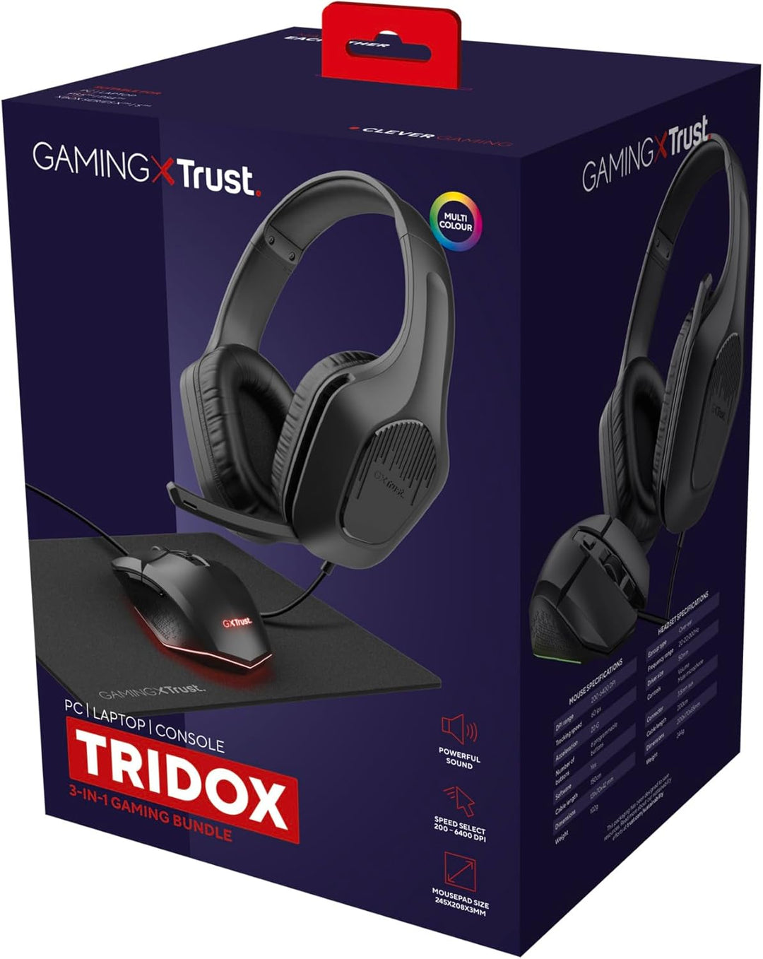 Trust Gaming GXT 790 Tridox Gaming PC Set - Leichtes Headset mit 50-mm-Treiber und 3,5-mm Klinke, Pr