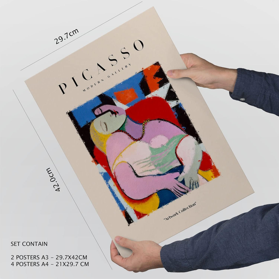 Nacnic Set mit 6 Postern in schwarzer Tinte. Frauen. Drucke des Fauvismus und Surrealismus für Innen