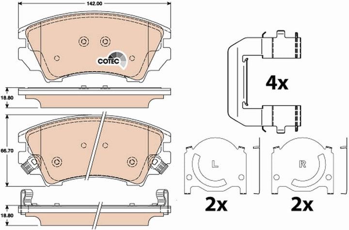 TRW Automotive AfterMarket GDB1783 Bremsbelag
