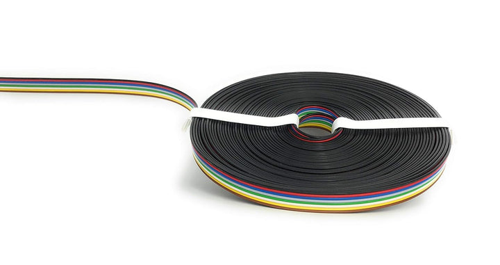 BELI-BECO L825/10 Kabel - Kupferlitze 8 x 0,25 mm² - Flachleitung 8-adrig - 8-Farben: Schwarz, Rot,
