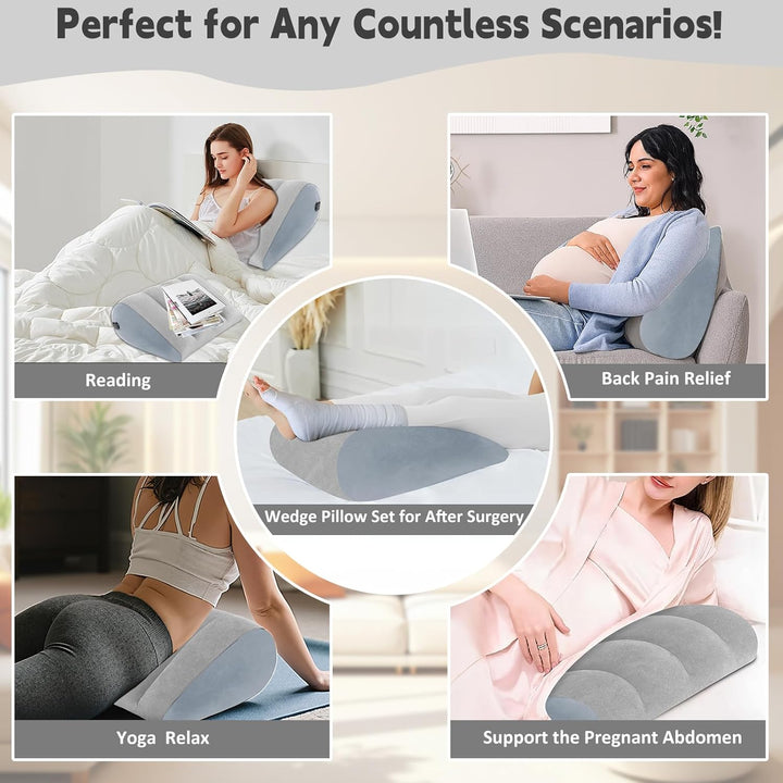 2Pack Aufblasbares Keilkissen für Sleepling - Reflux Kissen Anti-Schnarchen, Säurereflux und GERD. P