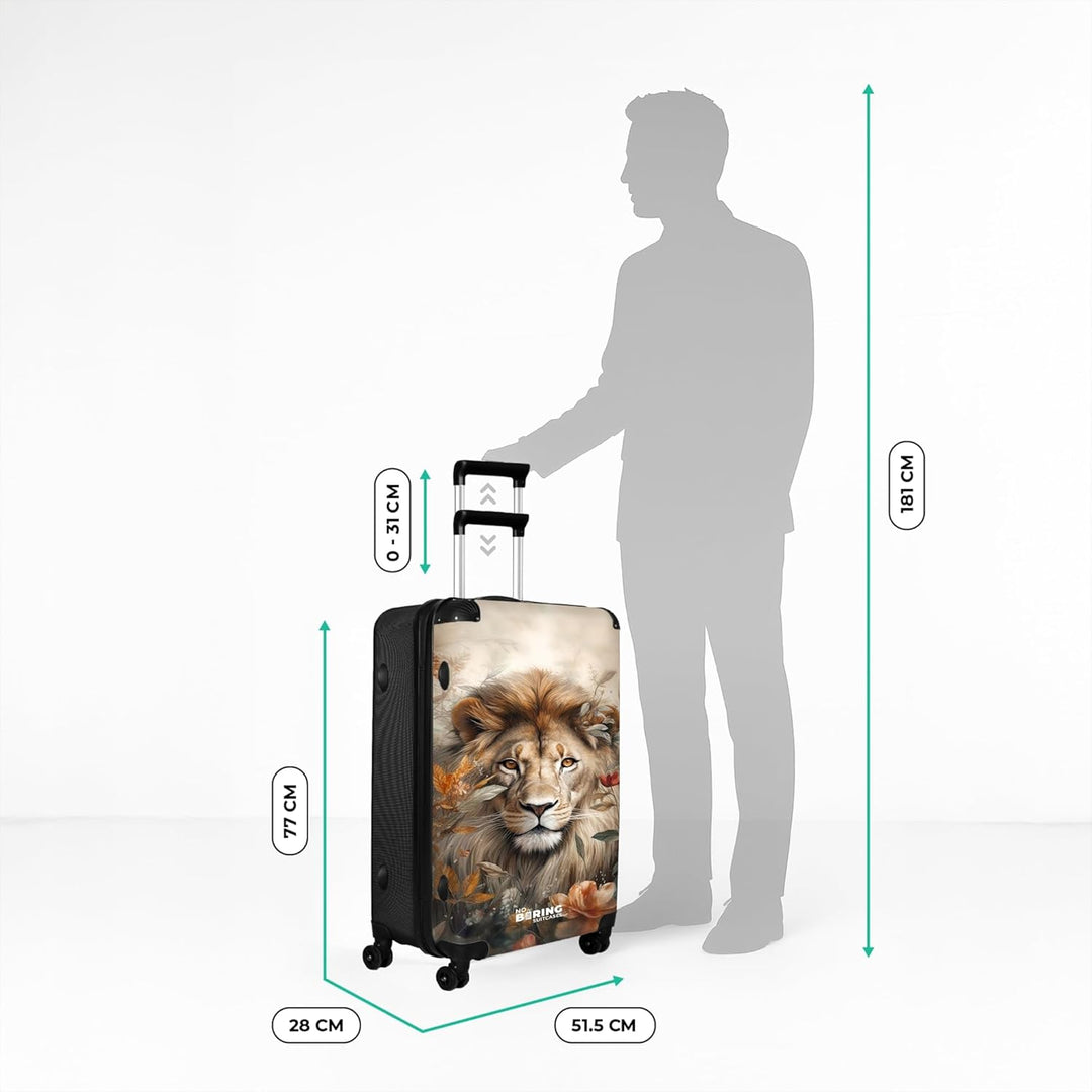 NoBoringSuitcases.com® Koffer XL Gross 77x51.5x28 cm Reisekoffer mit 4 Rollen Leicht Trolley Hartsch
