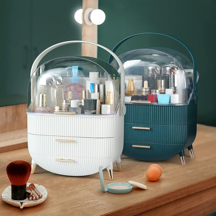 Multifunktionaler Make-up-Koffer, staubdicht, Kosmetik-Aufbewahrungsbox, Organizer, Hautpflegeproduk