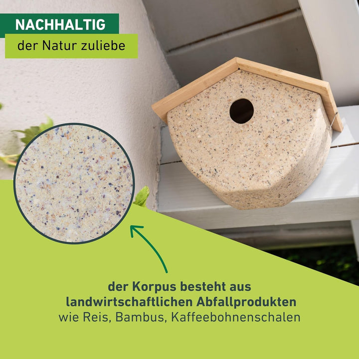 Windhager Nistkasten Recovery ÖKO, Nisthilfe für Kohlmeise, Haussperling und Trauerschnäpper, Vogeln
