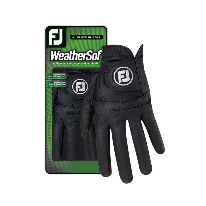 FootJoy WeatherSof Prior Generation Golfhandschuh für Herren Cadet Small Schwarz, Cadet Small Schwar
