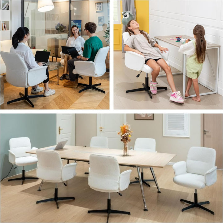 MEUBLE COSY Bürostuhl 5er Ergonomisch Schreibtischstuhl mit höhenverstellbar Armlehnen 360° Drehbar