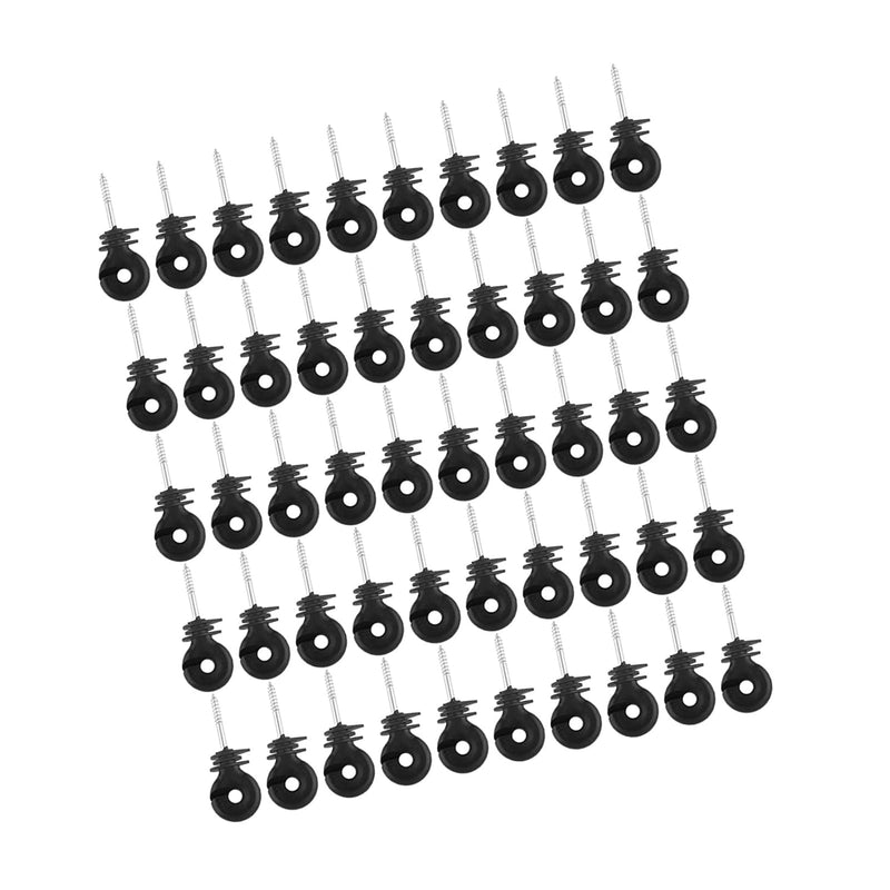 50 Pcs Ringisolator, Schwarz Schraube In Ring Isolatoren Ringisolator duchgehender Weidezaun Ringiso