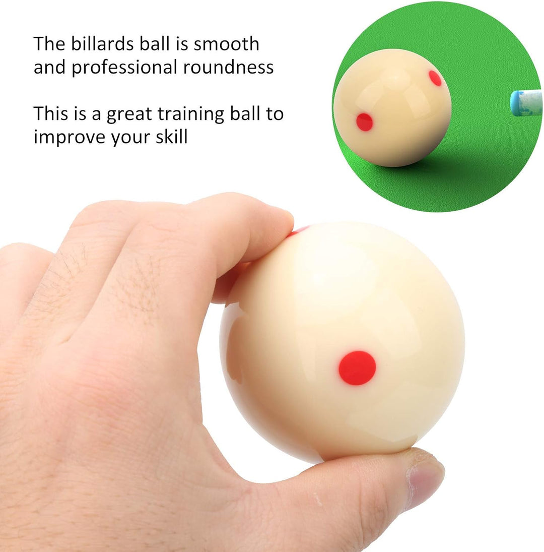 Billard Cue Ball, 57,2 mm Harz Billard Kugeln Dot Spot Training Cue Ball Pool Standard Trainingsball