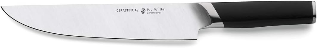 Paul Wirths CERASTEEL Fleischmesser | Bruchfeste & extrem scharfe Klinge aus Keramik & Edelstahl | K