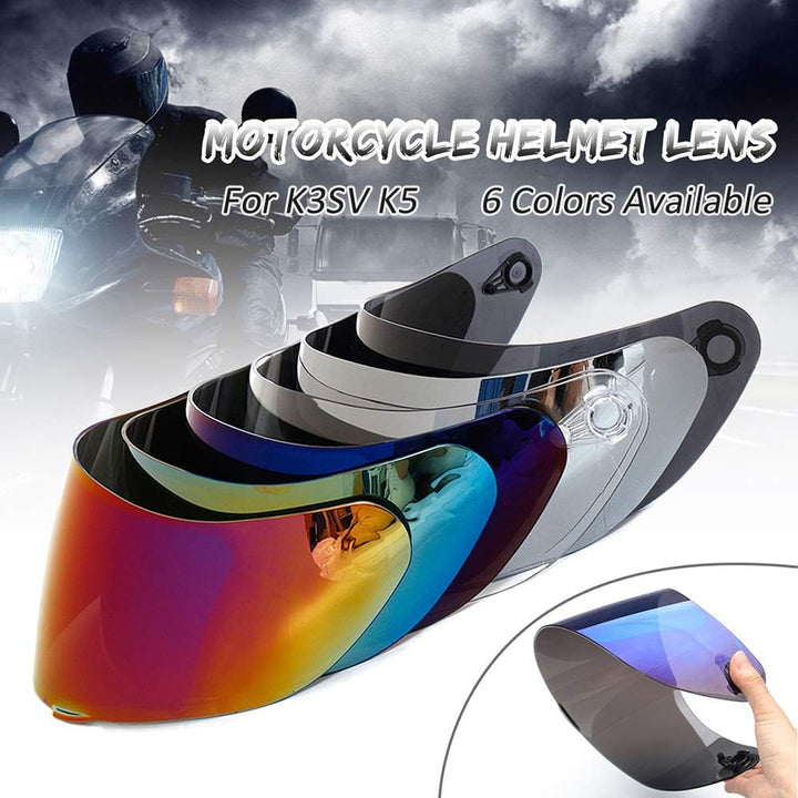 Shkalacar Motorrad Windschutz Helm Objektiv Visier Vollgesichts Helmvisier Ersatz für AGV K1 K3SV K5