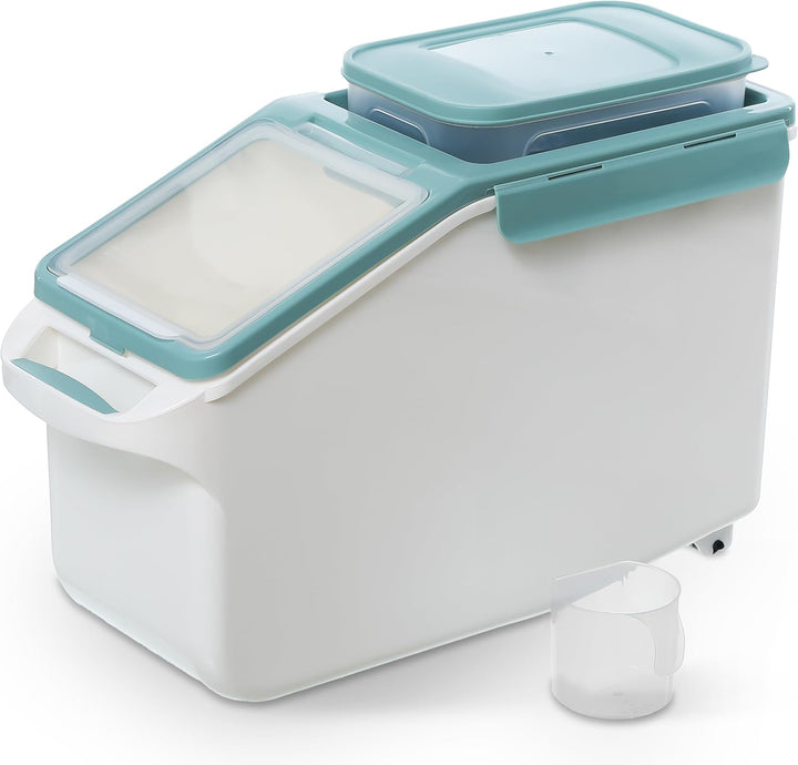 Citylife Hundefutter Aufbewahrung, hundefutter box(12L+1,8L), futtertonne, trockenfutter behälter mi