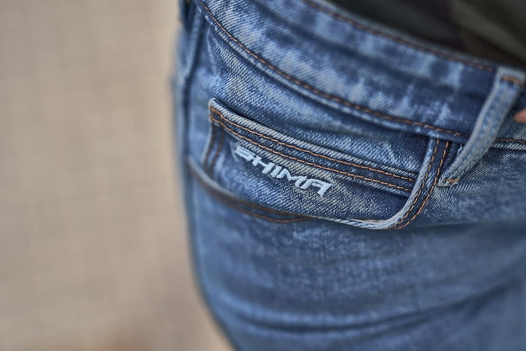 SHIMA DEVON Motorradjeans - Belüftete Elastische Slim Fit Biker Motorradhose mit FiberQL-Verstärkung