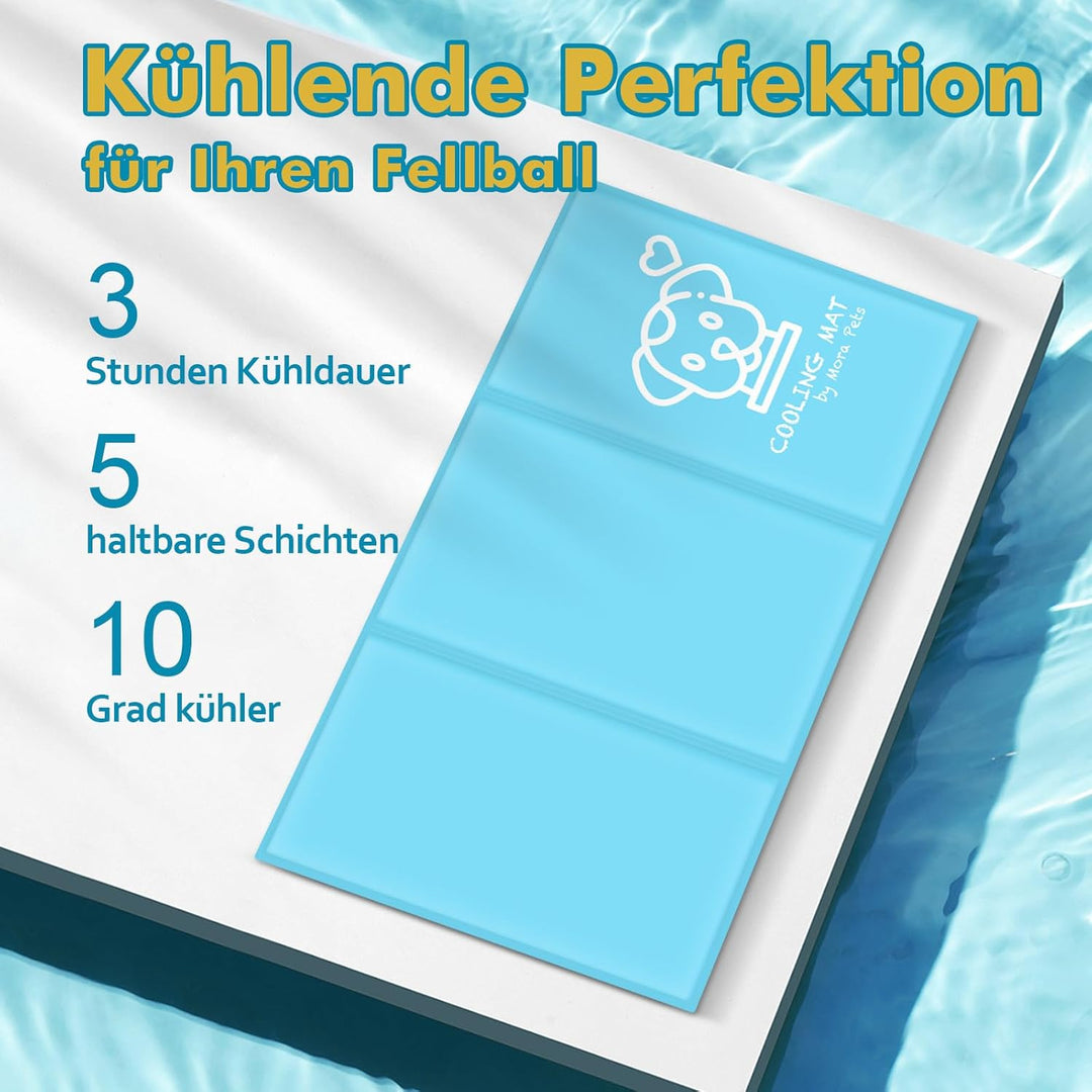 Pawtasy Kühlmatte für Hund, Kühldecke Hunde, Kühlkissen mit Ungiftiges Gel für Klein Mittelgrosse Ha