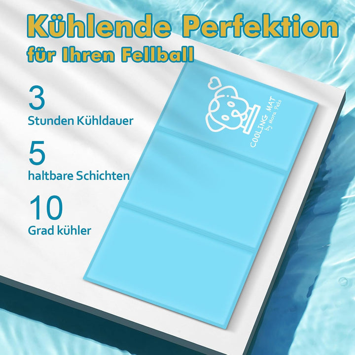 Pawtasy Kühlmatte für Hund, Kühldecke Hunde, Kühlkissen mit Ungiftiges Gel für Klein Mittelgrosse Ha