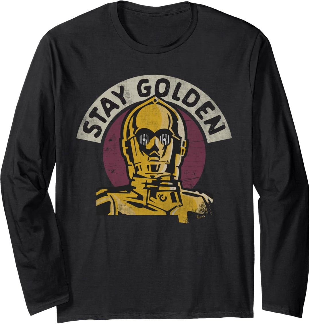 Star Wars C-3PO Stay Golden Droid Langarmshirt