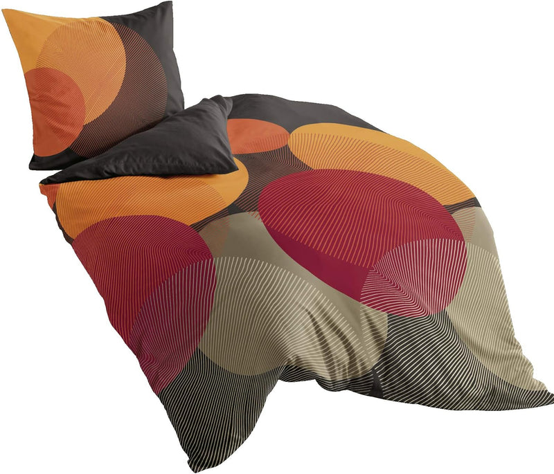 Bierbaum Bettwäsche 6155, Mako-Satin, Made in Germany, kakao 09, 155x220 + 80x80 cm, Komfortgrösse,