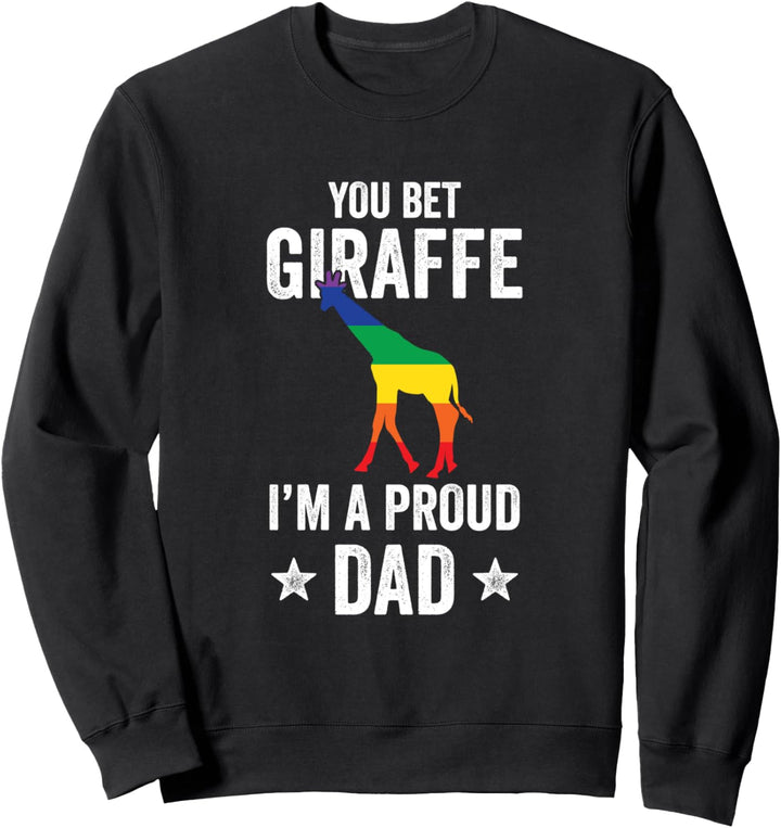 Sie Wette Giraffe Ich bin ein stolzer Vater lustig LGBT Sweatshirt