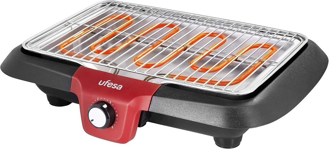 Ufesa BB7640 Elektrogrill mit Rauchminderungssystem, automatische Abschaltung, Oberfläche 38 x 24 cm