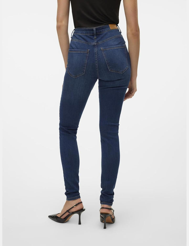 VERO MODA Female Skinny Jeans VMSOPHIA Hohe Taille Skinny Fit Jeans, Medium Blue Denim