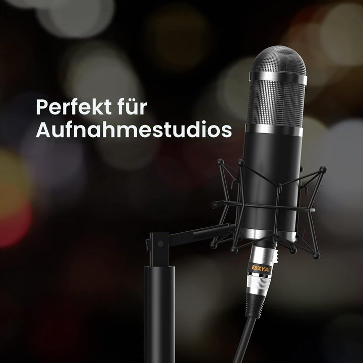 EBXYA Mikrofonkabel XLR Kabel DMX Kabel 2er-Pack 5M, Symmetrisches Audiokabel Stecker auf Buchse für