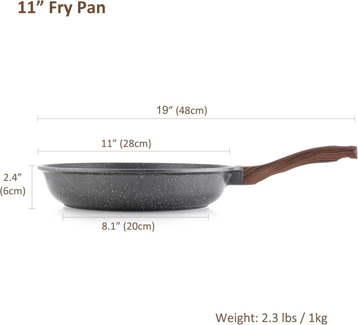 SENSARTE 28cm Antihaft Bratpfanne Skillet, Schweizer Granit Beschichtung Omelette Pfanne, Gesunde St