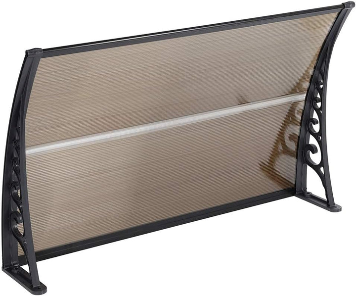 Vordach für Haustür, Überdachung Haustür aus Aluminium und Kompletten Polycarbonat-Hohlkammerplatte,