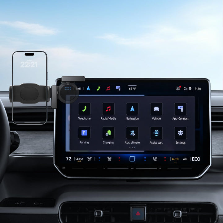 Handyhalterung für VW 12,9 Zoll Display, ID.3, ID.4, ID5, ID.Buzz 2024-2026 Mini Handyhalter für iPh