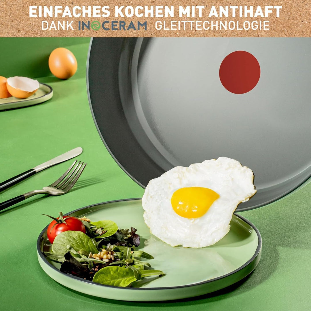 Tefal C42704 Renew On Bratpfanne 24 cm | Keramikversiegelung | umweltfreundlich recycelt | Thermo-Si