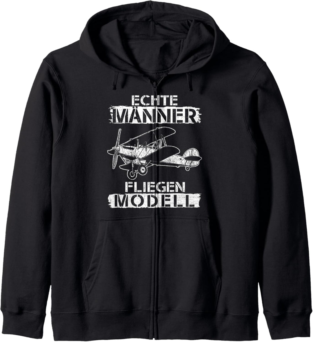 Echte Männer fliegen Modell Modellflieger Modellbauer Kapuzenjacke