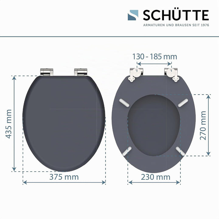 SCHÜTTE WC-Sitz SPIRIT mit Absenkautomatik aus Holz | Toilettendeckel aus MDF | Holzkern Toilettensi