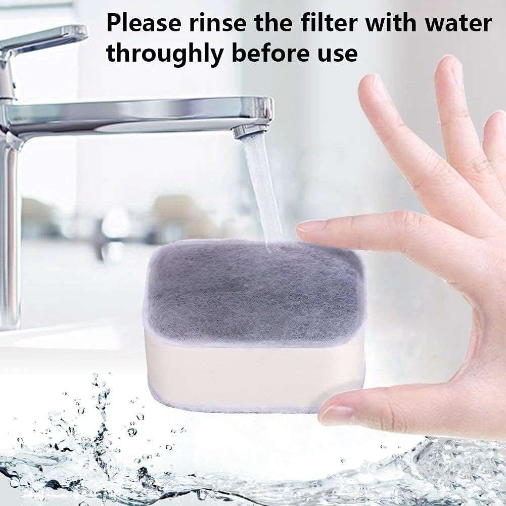 Yosoo 4 Aktivkohlefilter und 1 Schaumfilter für Wasserspender für Haustiere, BPA frei