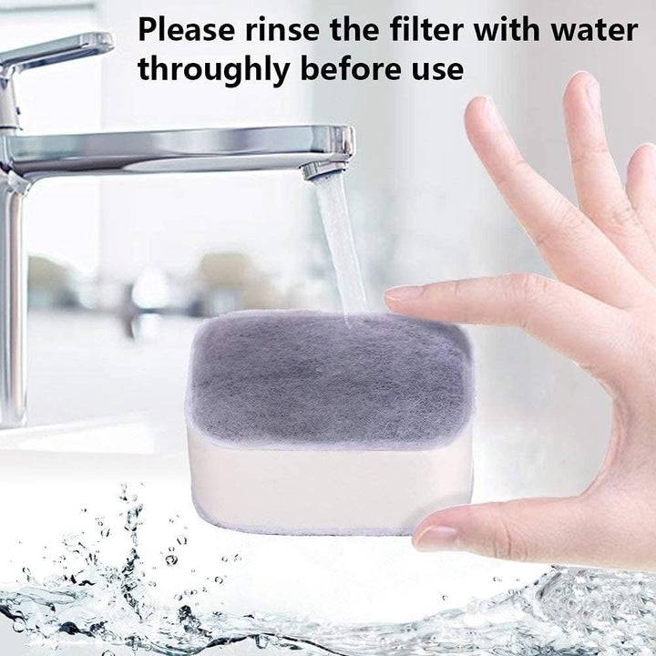 Yosoo 4 Aktivkohlefilter und 1 Schaumfilter für Wasserspender für Haustiere, BPA frei